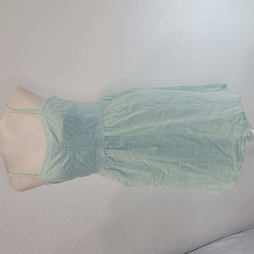 Cremieux seersucker mint spring dress size 6